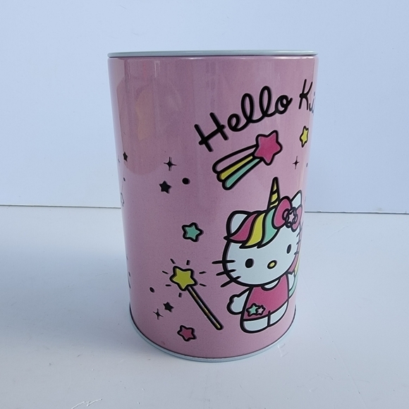 NEW Hello Kitty Sanrio Pink Unicorn Tin Can Coin Bank - Picture 3 of 13